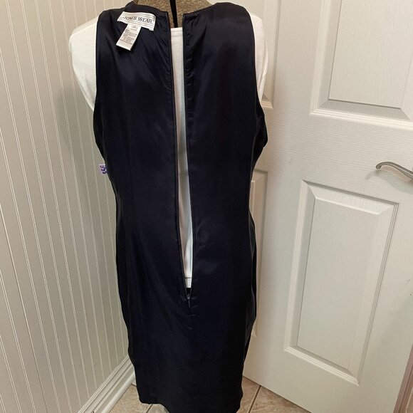 JONES WEAR NAVY SUIT WITH SHEATH DRESS AND DOUBLE BREASTED JACKET, SIZE 12 - Picture 15 of 15